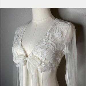 White Lace Women Cropped Bolero Top